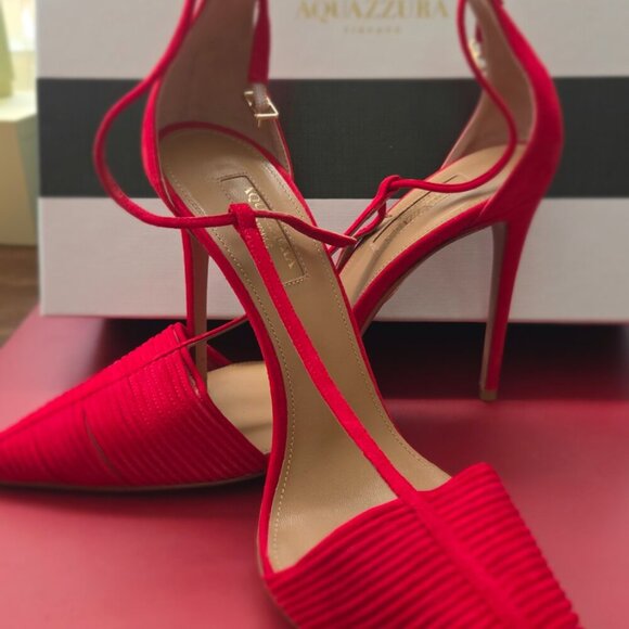 Aquazzura | Ritz Pump 105 | Carnation Red | Size 39/8.5 | Used - Picture 6 of 8
